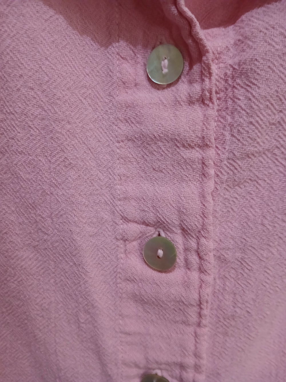 Oh My Gauze! Dusty Pink Button-Front Gauze Top Size 2 (L/XL) - Picture 4 of 4